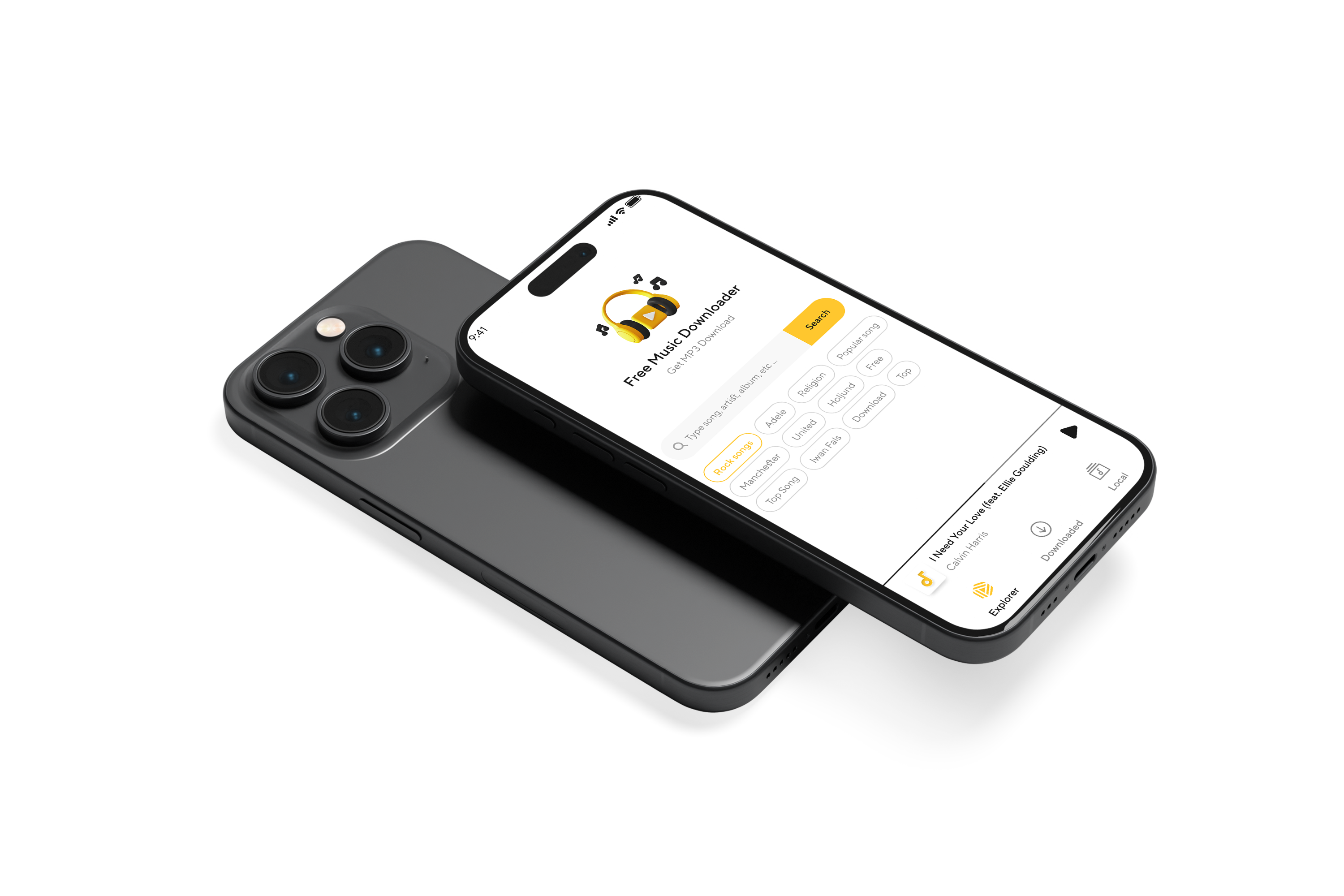 Free Music Downloader App app design designer downloader freelance music ui ux