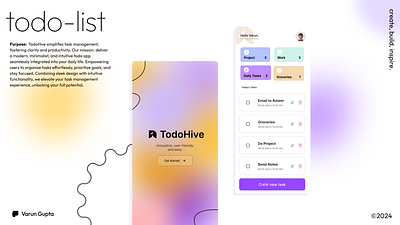 ToDo List Design Concept app branding colorful design graphic design minimal modern ui ux