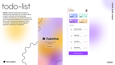 ToDo App Design Concept app branding colorful design graphic design minimal modern ui ux