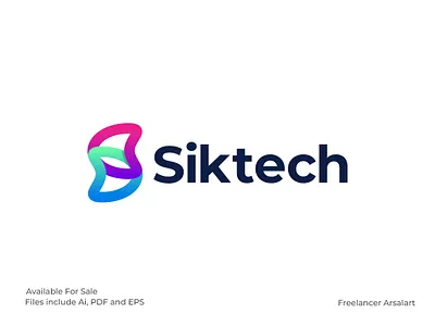 Siktech logo - For Sell ai logo artificial intelligence crypto logo cryptocoin media agency logo new crypto design new logo software house logo tech logo