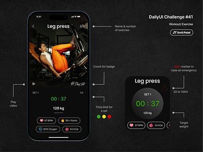 Daily UI #41 Workout/ Exercise dailyui design exercise mobile app track ui ux workout
