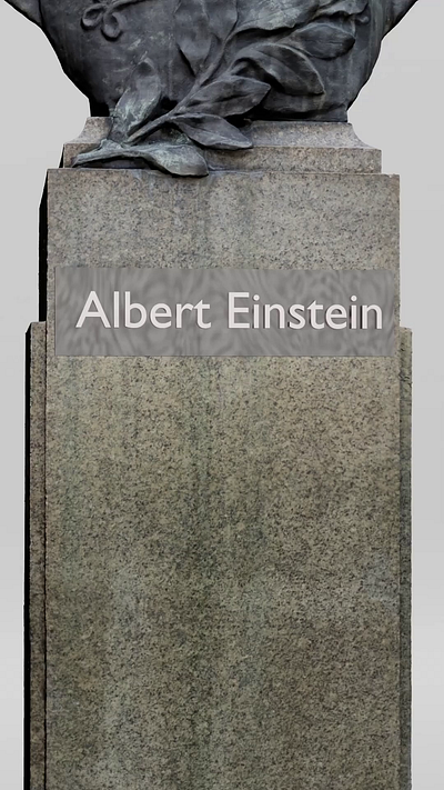 Einstein monument puzzle 3d animation game hypercasual mobile motion graphics puzzle