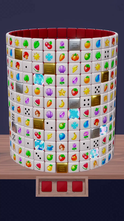 Cylinder tile puzzle 3d animation game hypercasual mobile motion graphics puzzle