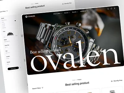 Ovalen - Ecommerce product detail clean design detail page ecommerce landing page online shop online store product detail shop shopify store ui watch watch website web design website