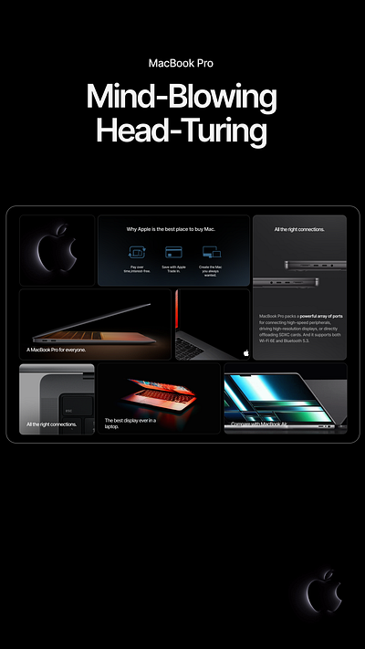 Bento Design Concept For MacBook Pro animation bento design figma graphic design landing page modern design ui uiux user interface webiste website designer