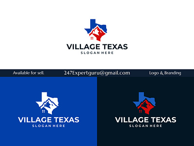 Texas state map logo design template with house and mountain 3d animation branding graphic design logo motion graphics vector logo design