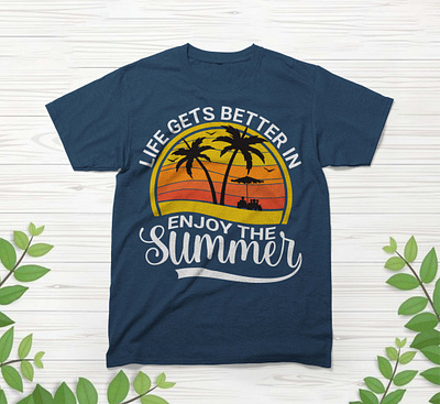 Summer T-shirt Design custom t shirt design fashion graphic design graphic tshirt merchandise summer summer camp summer design for shirts summer party summer t shirt summer t shirt design summer t shirt designs summer t shirts summertime t shirt t shirt design t shirt illustration trendy typhography tshirt typography