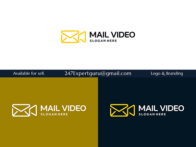 Email logo design template with video camera design vector 3d animation branding graphic design logo motion graphics vector logo design