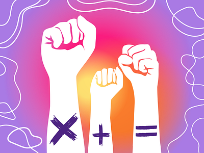 Por más igualdad. activismo artivismo ddhh derechoshumanos design graphic design igualdad illustration ilustración mujeres personajes vector