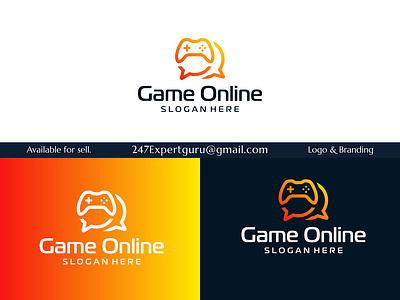 Joystick game logo design template with chat graphic design 3d animation branding graphic design logo motion graphics ui vector logo design