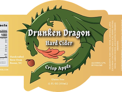 Drunken dragon branding graphic design illustrator product design vector