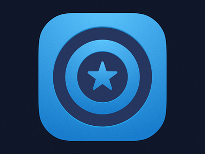 Blue Star Icon. blue brand branding circle gradient icon ios logo macos mark shield star symbol water