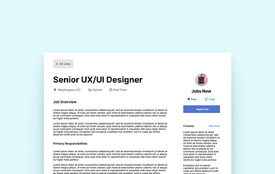 dailyUI_050 job listing apply dailyui design desktop hiring page job job listing ui