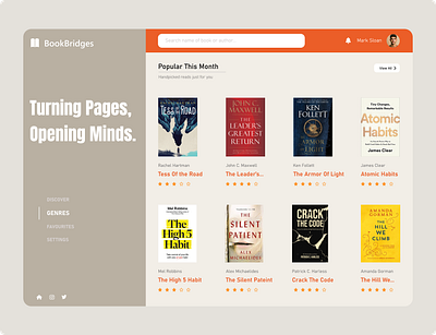 BookBridges- Your Primary Source for Books graphic design ui