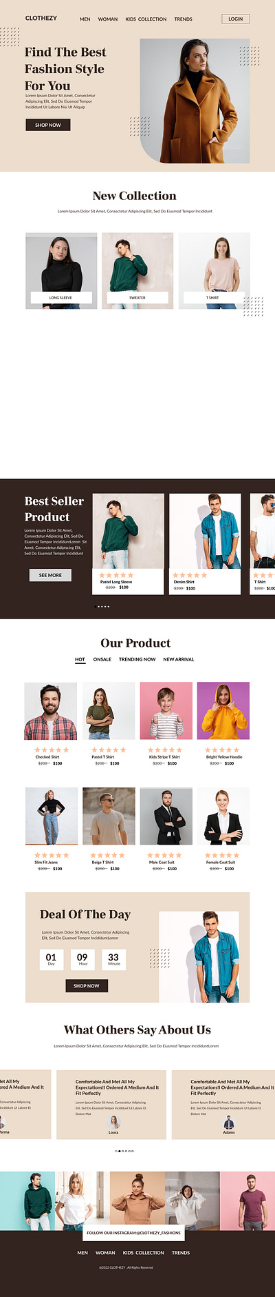 E commerce Landing page animation branding graphic design logo ui