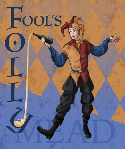 Fool's Folly Mead Poster design digital design graphic design illustration photoshop poster poster design typography