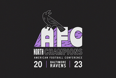 AFC (North) Champs... baltimore branding football graphic design logo nfl poster posterdesign ravens retro sports vintage