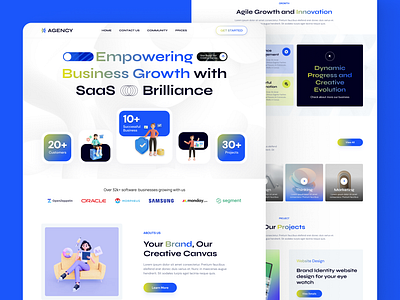 Agency ✦ Landing Page Design agency app design graphic design landing landing page landing page design product design saas saas website ui uiux uiux design userexperience userinterface ux web app website website design website ui