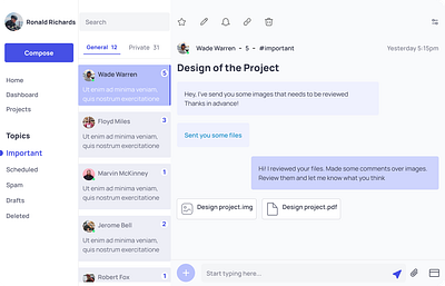 Email Client - Product design project case study desktop product design web design