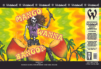 Mango Wanna Bango? Beer Can Label Design design digital digital design graphic design illustration illustrator label design photoshop