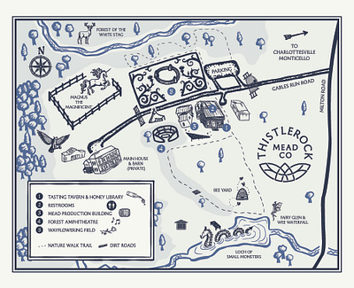 Thistlerock Mead Company Map Design design digital digital design fantasy illustration illustrator map design photoshop