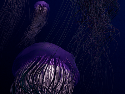 Jellyfish~~~ 3d 3dart art blender blender3d branding design graphic design illustration