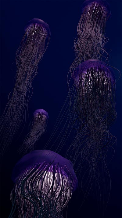 Jellyfish~~~ 3d 3dart art blender blender3d branding design graphic design illustration