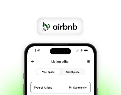 Sustainability emphasized — Airbnb case study airbnb airbnb case study airbnb feature branding case study figma graphic design green green design sustainability sustainability design typography ui uiux ux