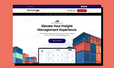 NEXTLIFT SAAS LANDING PAGE WEB DESIGN branding dashboard design graphic design illustration logo saas landing page design ui ux ux ui design ux ui designer web app design web design website design