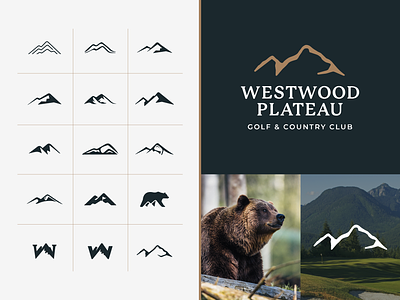 Westwood Plateau Logo branding graphic design illustration logo