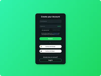 Register form design form register registerform ui uidesign ux uxdesign