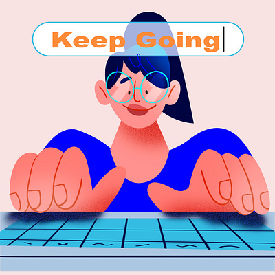 Keep going animation character design explainervideos flat illustration minimal motion graphics vector