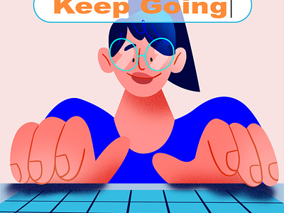 Keep going animation character design explainervideos flat illustration minimal motion graphics vector