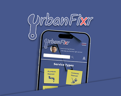 UI Design: UrbanFixr Mobile App branding figma mobile app design mobile app landing page services ui ui design