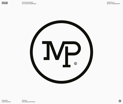 M+P monogram Vol.1 branding graphic design illustration logo minimalist modern logo monogram