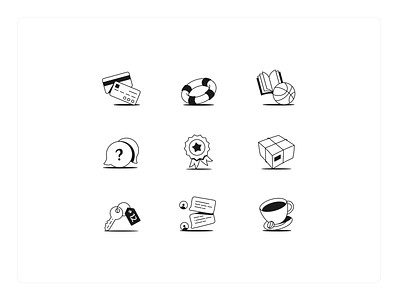 SuperFine → [Venn] [Icons] 3d brand bw credit card icons illustrations lines pack ui
