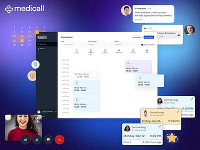 Telehealth UI branding design graphic design healthcare ui ux