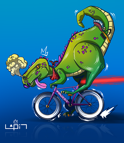 T-rex art branding character design draw graphic design illustration procreate