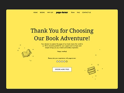 #077 DailyUI • Thank You 077 book bookstore dailyui ecommerce online thankyou ui077 uidaily web