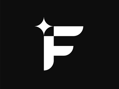 F spark logo abstract brand branding creative design f f logo f mark f monogram icon identity letter logo mark minimal modern monogram spark star symbol