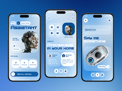 AI Assistant - mobile app concept app design mobileapp ui ux
