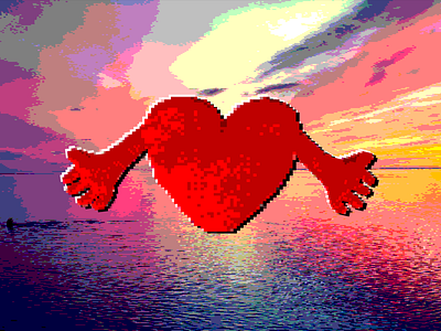 The History of Heart 14th of fabruary 2d 8 bit style graphic design motion graphics st. valentines day