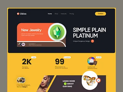 Jewelry Website Design design home page jewelry website jewelry website design landing page landingpage ui web web page webdesign website website design
