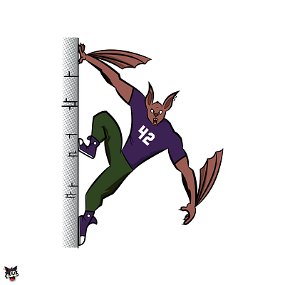 Man bat bat cartoon illustration vector