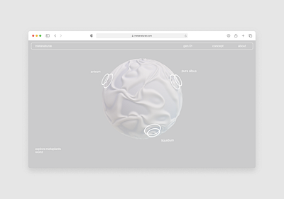 metanaturae web concept 3d 3d web animation cgi design digital art interactive motion graphics spline spline design ui webgl