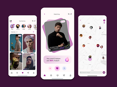 Dating App | UI/UX Design app app design dating app dating app uiux design ideas inspiration ui uiux uiux design