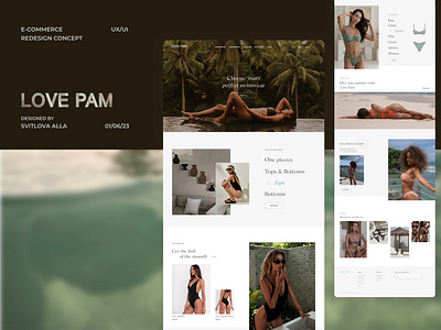 Online swimwear store Love Pam onlinestore store ui ux uxui uxuidesigner webdesign