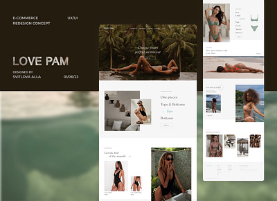 Online swimwear store Love Pam onlinestore store ui ux uxui uxuidesigner webdesign