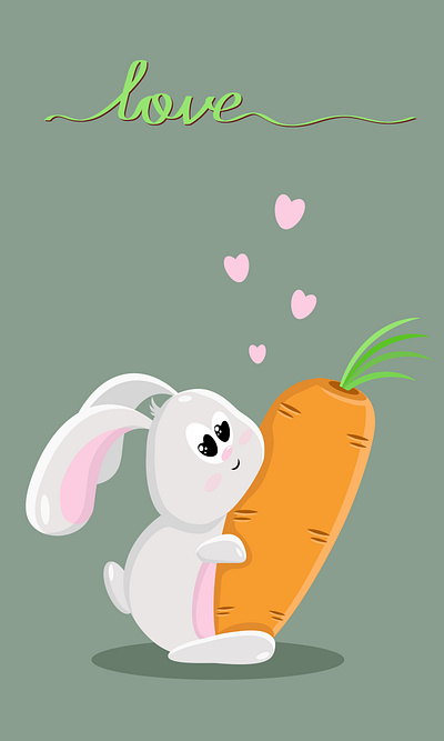 Cute vector bunny adobe illustrator bunny digital art digital drawing drawing illustration vector