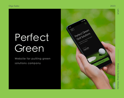 Putting Green company website | UI/UX branding golf green identity putting green responsive web ui uiux website design